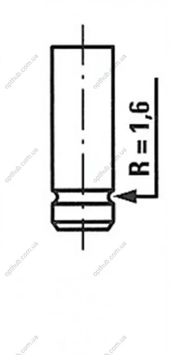 Клапан двигуна IN MITSUBISHI 2.8TDI 4M40T 41X8X108.7 -ua FRECCIA R4982/RNT (фото 1)