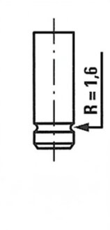 Клапан двигуна IN MITSUBISHI 2.5TD 4D56T, KIA D4BH 40X8X130.2 95- FRECCIA R6102/BMNT