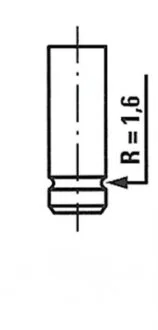Клапан двигуна IN MITSUBISHI 2.5TD 4D56T, KIA D4BH 40X8X130.2 95- FRECCIA R6102/BMNT