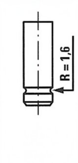 Клапан двигуна IN MITSUBISHI 2.0 16V/2.4 16V 4G63/4G63K/4G64K 33X6X112.5 -ua FRECCIA R6104/SNT