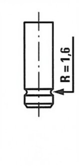 Клапан двигуна EX MITSUBISHI 2.0 16V/2.4 16V 4G63/4G63K/4G64K 29X6X114.2 -ua FRECCIA R6105/RARNT