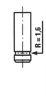 Клапан двигуна EX SUZUKI G13B/G16B 25X5.5X79.8 -ua FRECCIA R6122/RNT