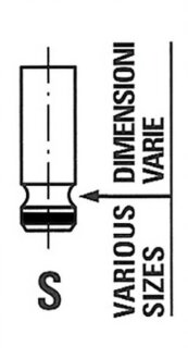Клапан двигуна IN TOYOTA 2.2D/2.4D 2L/2LT/3L 42.4X8X103.3 -ua FRECCIA R6314/SNT