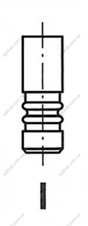 Клапан двигуна IN FORD/FIAT/PSA 25.6X5.5X96.4 1.6TDCI DV6TED4(9HZ)/HHDA/HHDB -ua FRECCIA R6397/SCR (фото 1)