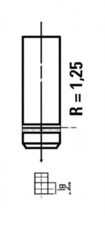 Клапан двигуна IN MB OM646/OM647/O648 28.7X7X104.1 FRECCIA R6426/SNT