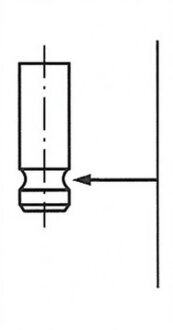 Клапан двигуна EX MITSUBISHI 4G18 25.4X5.5X114.7 -ua FRECCIA R6483/RNT