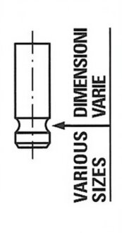 Клапан двигуна IN MITSUBISHI 4A90/4A91 30.4X5X89.5 -ua FRECCIA R6484/SNT