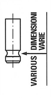 Клапан двигуна EX MITSUBISHI 4A90/4A91 25.4X5X90.9 -ua FRECCIA R6485/RNT