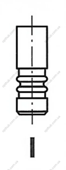 Клапан двигуна IN HYUNDAI D3FA/D4FA/D4FB/D4FD 26X5.5X93 FRECCIA R6570/SNT (фото 1)
