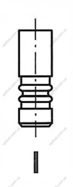 Клапан двигуна EX RENAULT M9R/M9T 26X6X103.9 FRECCIA R6575/BM (фото 1)