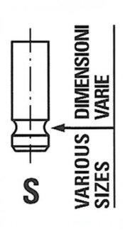 Клапан двигуна EX TOYOTA 1ZZ-FE 27.5X5.5X88.7 -ua FRECCIA R6600/RNT