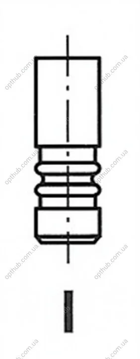 Клапан двигуна IN FORD FIESTA/FOCUS/C-MAX 1.6 TDCI 16V 1.4DCI/1.6TDCI 16V KVJA/T1DA/T1DB/T3DB/T3JA/T FRECCIA R6713/SCR (фото 1)