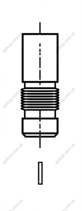 Клапан двигуна EX PSA 1.6 HDI 9HP(DV6DTED)/DV6C(9HL/9HR) 27.5X5.5X95.5 FRECCIA R6727/RCR (фото 1)