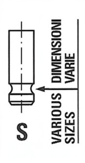 Клапан двигуна EX TOYOTA/SUBARU 1.3 16V 1NR-FE 24.3X5.5X104.6 -ua FRECCIA R6770/RNT