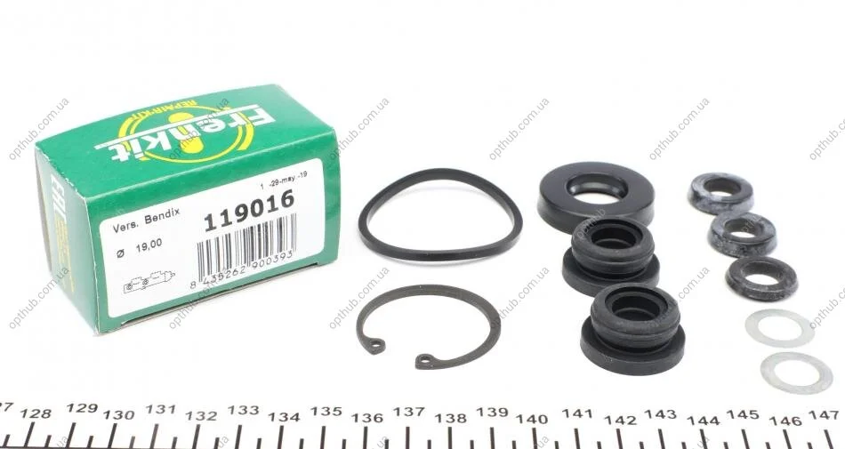 Ремкомплект циліндра гальмівного (головного) Peugeot 306/Renault Megane I (d=19,0mm) Bendix (opt-om) FRENKIT 119016 (фото 1)