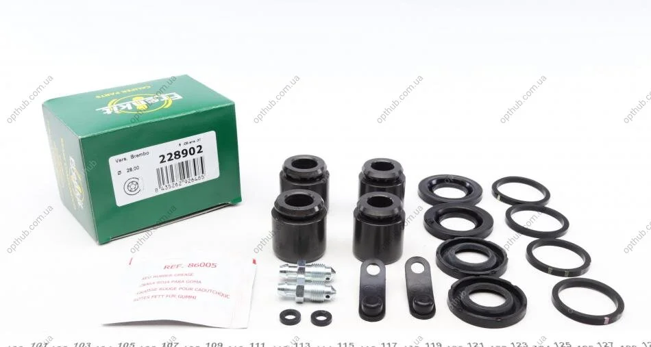Ремкомплект супорта (заднього) Audi Q7/VW Touareg 02-15 (d=28/30mm) (+4 поршня) (Brembo) (opt-om) FRENKIT 228902 (фото 1)