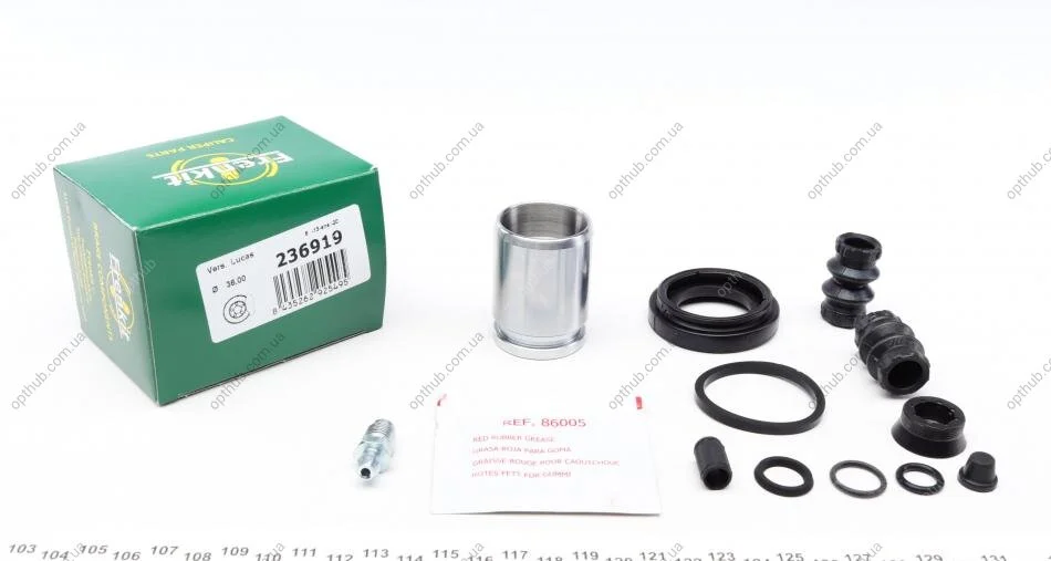 Ремкомплект суппорта (заднего) Opel Astra G/H//Zafira 98-10 (d=36mm) (Lucas) (+поршень)) UA63 FRENKIT 236919 (фото 1)
