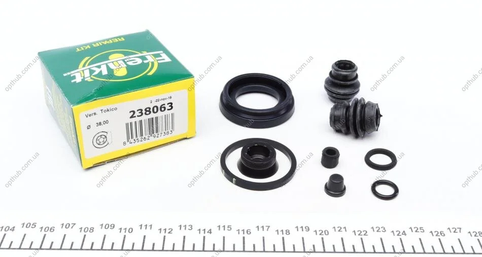 Ремкомплект супорту заднього Toyota Auris/Prius/Yaris 05- (d=38mm)(Tokico) Frenkit FRENKIT 238063 (фото 1)