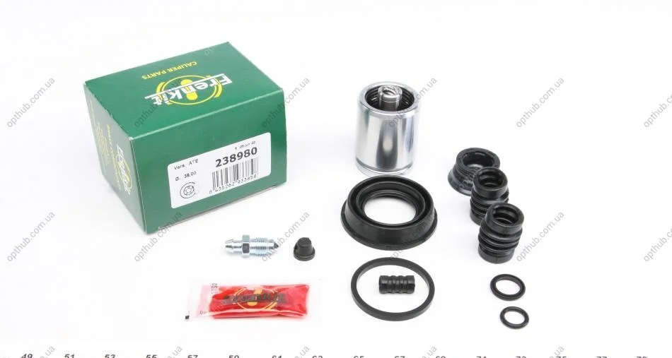 Ремкомплект супорта (заднього) Chevrolet Cruze/Zafira 09- (d=38mm) (Ate) (+поршень з механізмом) UA63 FRENKIT 238980 (фото 1)