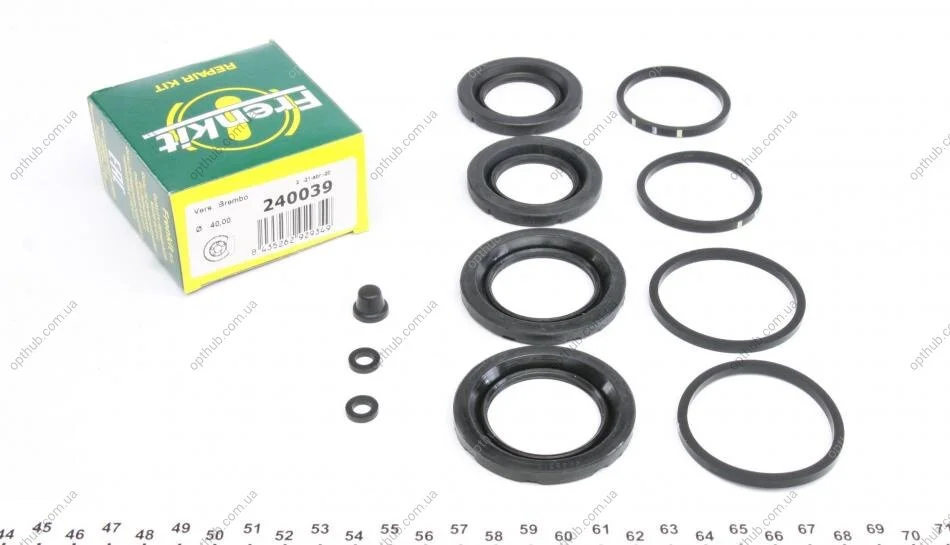 Ремкомплект суппорта (переднього) Subaru Impreza/Mitsubishi Evo 01- (d=40mm) (Brembo) (opt-om) FRENKIT 240039 (фото 1)