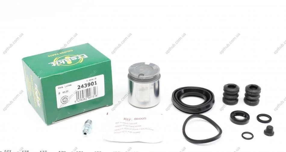 Ремкомплект супорта (заднього) Ford Scorpio 94-98 (d=43mm) (Lucas)(+поршень) UA63 FRENKIT 243901 (фото 1)
