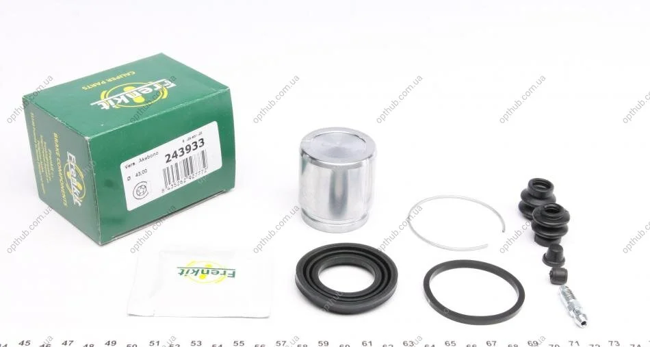 Ремкомплект супорта (заднього) Nissan Murano/Infiniti FX 03- (d=43mm) (+поршень) (Akebono) (opt-om) FRENKIT 243933 (фото 1)