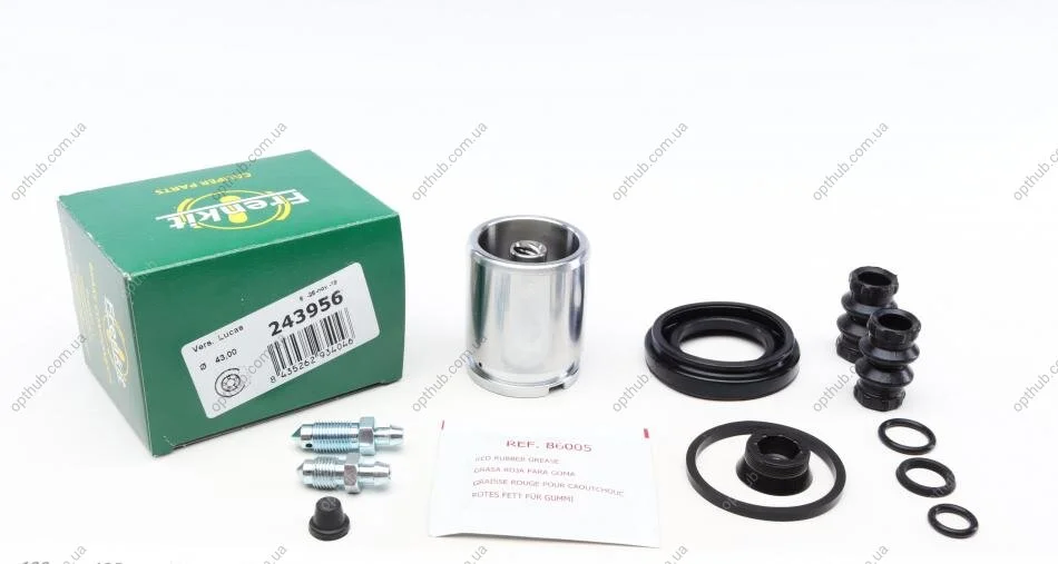 Ремкомплект супорта (заднього) VW Passat 00-05 (d=43mm) (+ поршень з механізмом) (Lucas) UA63 FRENKIT 243956 (фото 1)