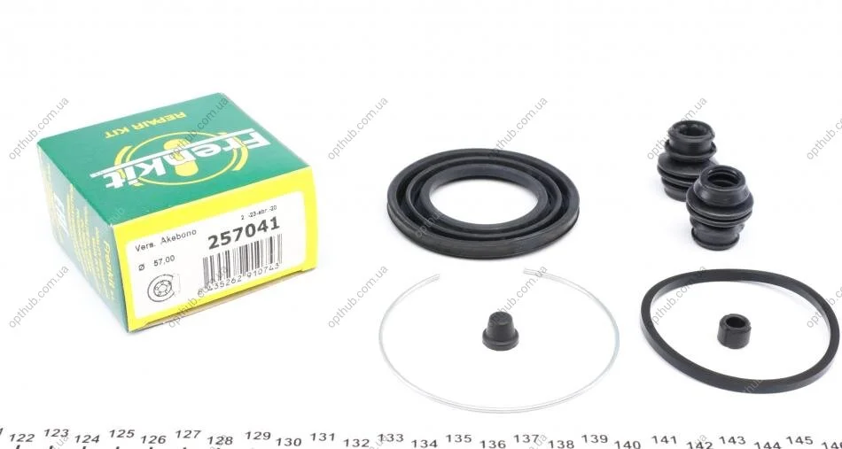 Ремкомплект суппорта (переднього) Honda CR-V 99-06 (d=57mm)(Akebono) (opt-om) FRENKIT 257041 (фото 1)