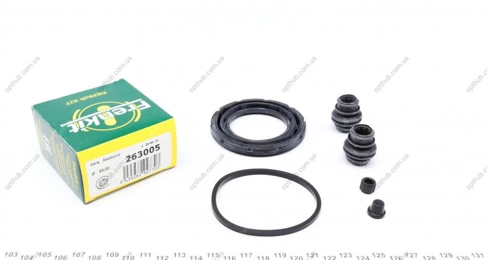 Ремкомплект суппорта (переднього) Lexus RX/Toyota Previa 00-15 (d=63mm) (Akebono) (opt-om) FRENKIT 263005 (фото 1)