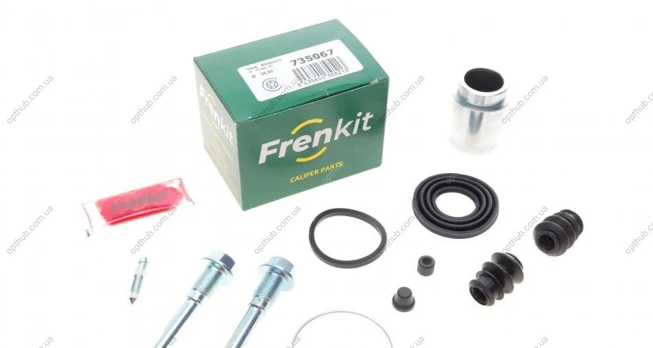 Ремкомплект суппорта (заднего) Mitsubishi Galant VI 96-04 (d=35mm) (Akeb) (+поршень/направляющая) UA63 FRENKIT 735067 (фото 1)