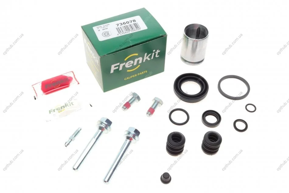 Ремкомплект супорта (заднього) VW Golf 82-97 (d=36mm) (Lucas) (+поршень/направляюча) UA63 FRENKIT 736078 (фото 1)