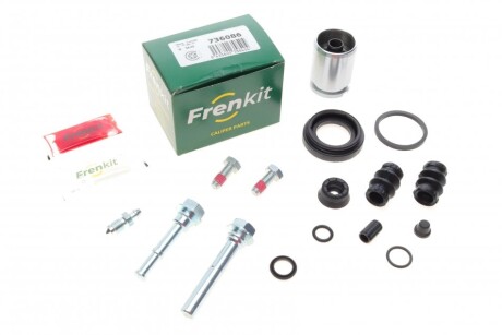 Ремкомплект супорта (заднього) Opel Astra G/H//Zafira 98-10 (d=36mm) (Lucas) (+поршень/направляюча UA63 FRENKIT 736086