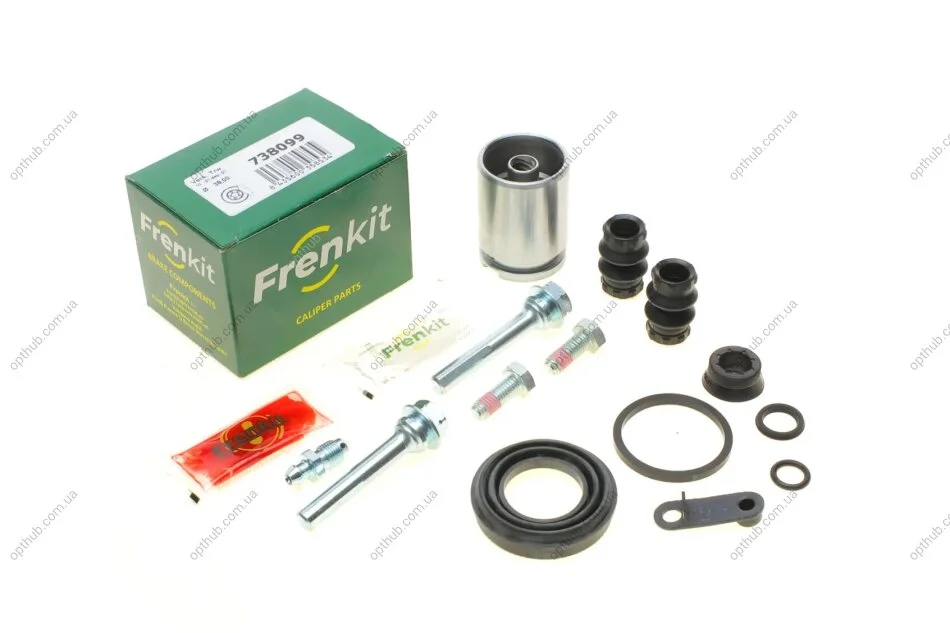 Ремкомплект супорта (заднього) Mini Cooper 10-16 (d=38) (+поршень/направляюча) (Trw) (opt-om) FRENKIT 738099 (фото 1)
