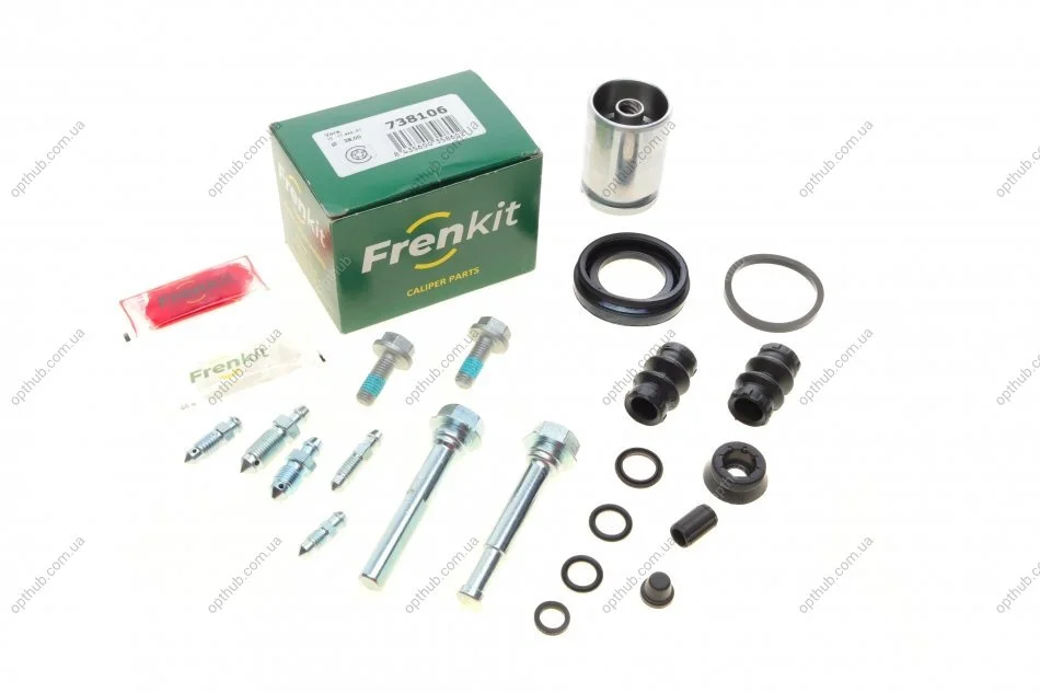 Ремкомплект супорта (заднього) VW Caddy 03- (d=38mm) (Lucas) (+поршень/направляюча) UA63 FRENKIT 738106 (фото 1)
