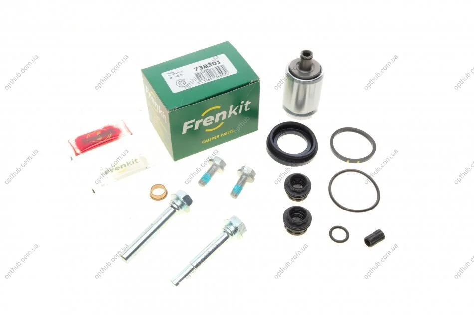 Ремкомплект супорта (заднього) Mazda 6 12- (d=38mm) (+поршень/направляюча) (Trw) (opt-om) FRENKIT 738301 (фото 1)