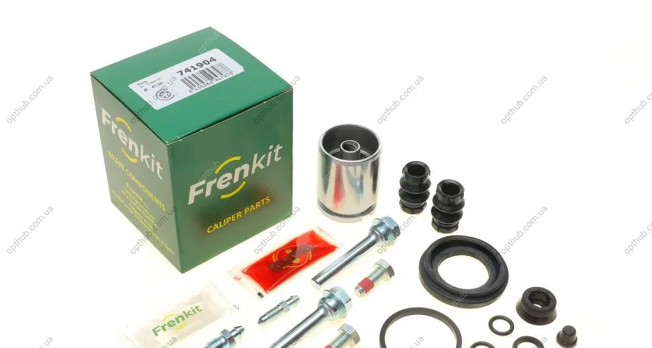 Ремкомплект супорта (заднього) VW T5/Caddy III 03-/Trafic 01- (d=41mm)(+поршень/направляюча)(Lucas UA63 FRENKIT 741904 (фото 1)