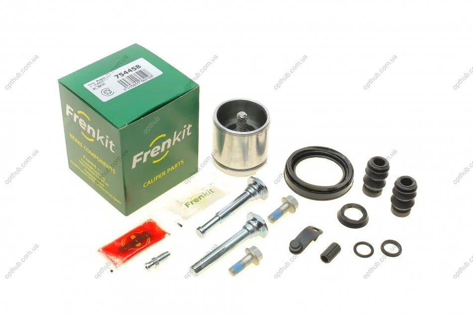 Ремкомплект супорта (переднього) Citroen C5 04- (d=54mm)(Bosch)(+1 поршень/направляюча) SuperK (opt-om) FRENKIT 754458 (фото 1)