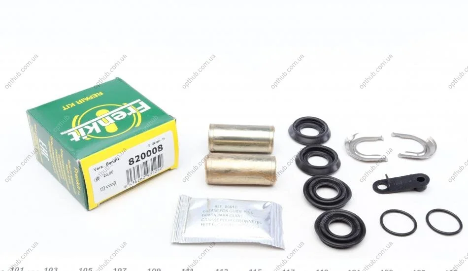 Направляюча суппорта (переднього/к-кт) Renault Clio/Rapid 91-96 (d=20mm) (Bendix) (opt-om) FRENKIT 820008 (фото 1)