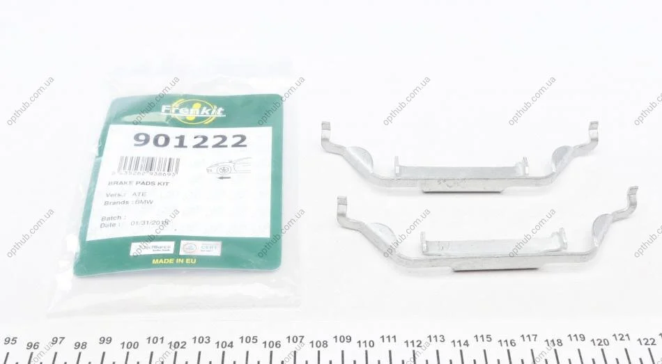 Планка суппорта (переднього) притискна (к-кт) BMW X5 (E53) 00- (Ate) (opt-om) FRENKIT 901222 (фото 1)