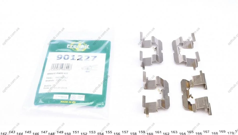 Планка суппорта (переднього) притискна (к-кт) Toyota Yaris 99-05 (opt-om) FRENKIT 901227 (фото 1)