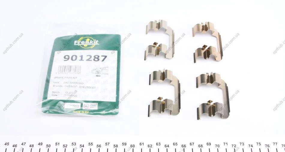 Планка суппорта (переднього) притискна (к-кт) Chevrolet Lacetti/Aveo 1.2-2.0D 05- (Akeb/Dac) UA63 FRENKIT 901287 (фото 1)