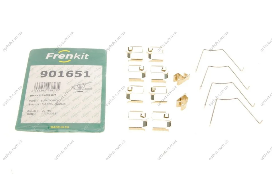 Планка суппорта (переднього) притискна (к-кт) Mazda MX-5 98-05 (Sumitomo) (opt-om) FRENKIT 901651 (фото 1)