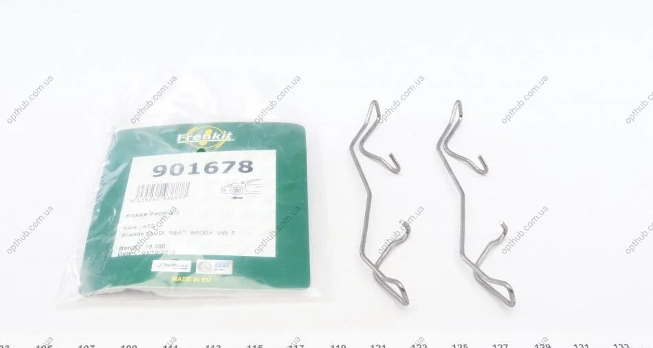 Планка суппорта (переднього) притискна (к-кт) VW Caddy III 05-15 (Ate) UA63 FRENKIT 901678 (фото 1)