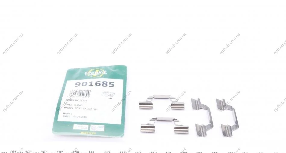 Планка супорта (заднього) прижимна (к-кт) VW Golf IV 97-05 (Lucas) (opt-om) FRENKIT 901685 (фото 1)