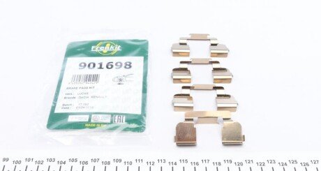 Планка суппорта (переднього) притискна (к-кт) Renault Megane/Dacia Logan 96- (Lucas) UA63 FRENKIT 901698