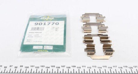 Планка супорта (заднього) прижимна (к-кт) Renault Kangoo 1.5dCi-1.6 08- (Lucas) (opt-om) FRENKIT 901770