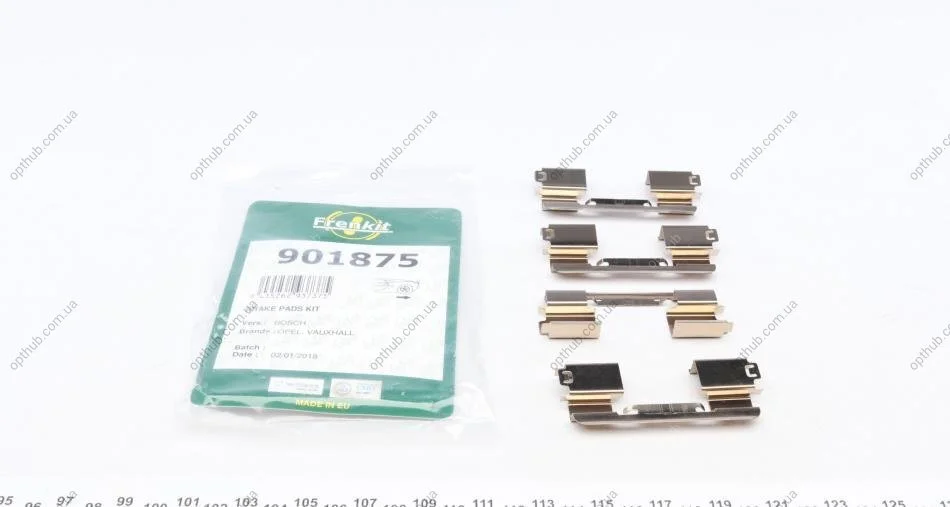 Планка суппорта (заднего) прижимная (к-кт) Opel Astra J/Zafira 1.4-2.0CDTI 11- (Bosch) (opt-om) FRENKIT 901875 (фото 1)