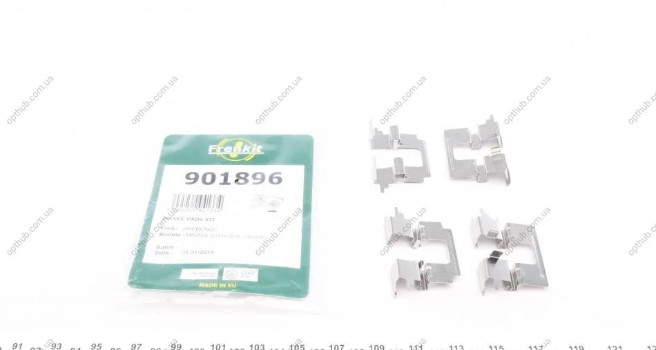 Комплект настановний гальмівних колодок задніх Mazda 6 (12-)/Mitsubishi ASX (10-)/Outlander (12-) ver.Akebono Frenkit FRENKIT 901896 (фото 1)