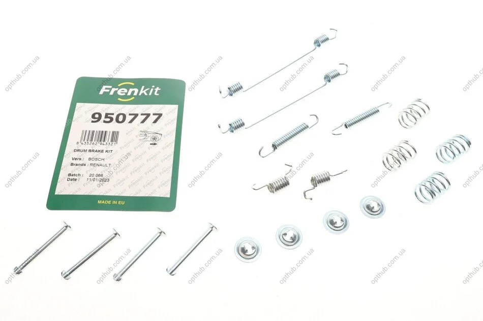 Комплект пружинок колодок ручника Renault Kangoo 97- (203x39) (opt-om) FRENKIT 950777 (фото 1)