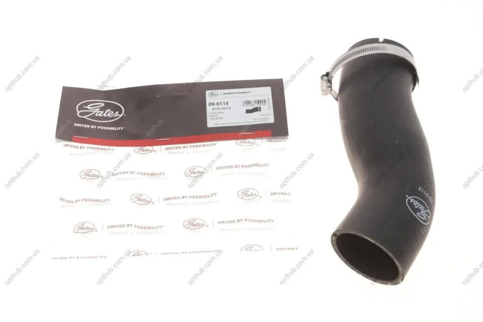 Рукав повітрозабірника гумовий CITROEN JUMPER 2.2 HDI P22DTE 04/2006 - -ua Gates 09-0115 (фото 1)